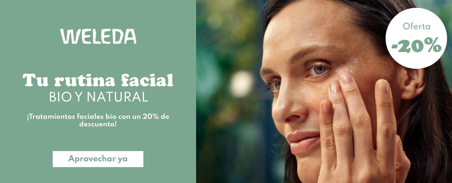 -20% dto para tu rutina facial bio y natural