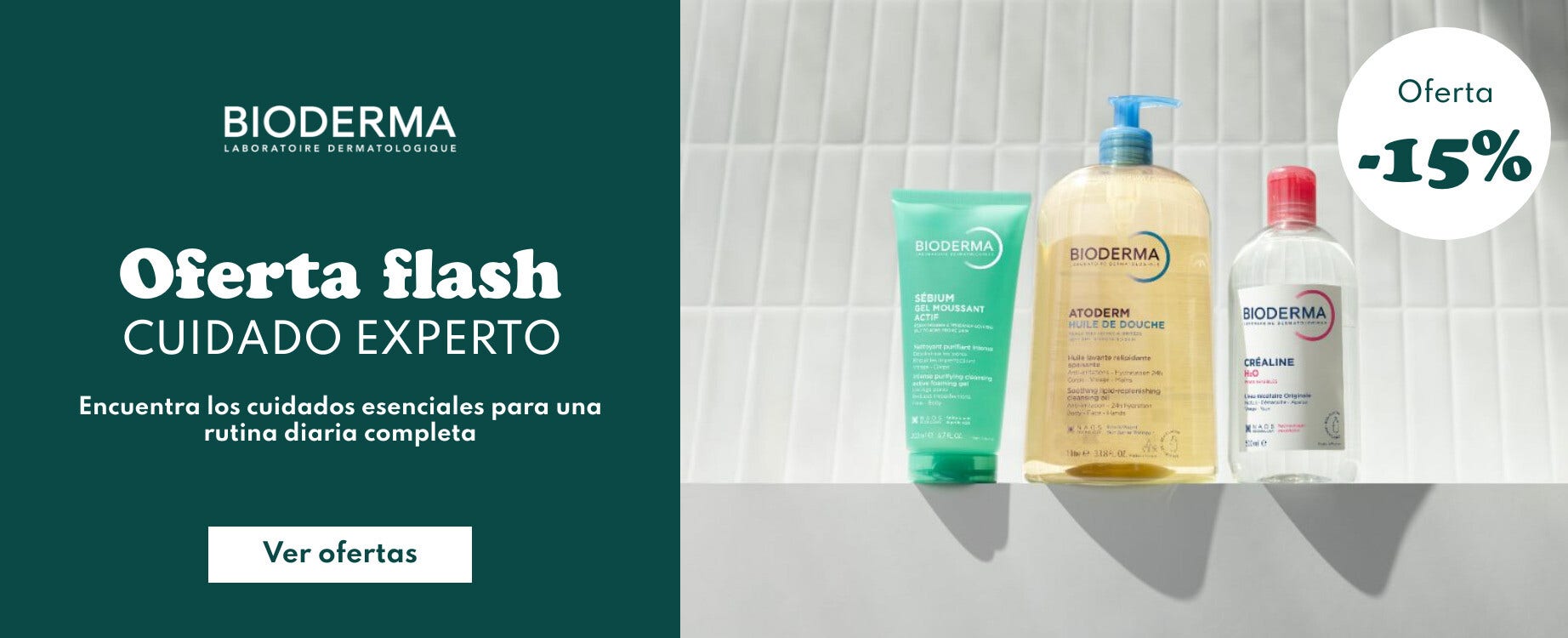 Oferta flash Bioderma: -15%