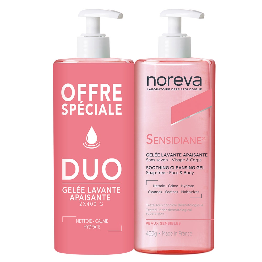 Noreva Sensidiane DUO Gel limpiador 2x400ml