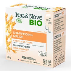 NAT&NOVE BIO Champú sólido ecológico certificado para Cuerpo y cabello 85g
