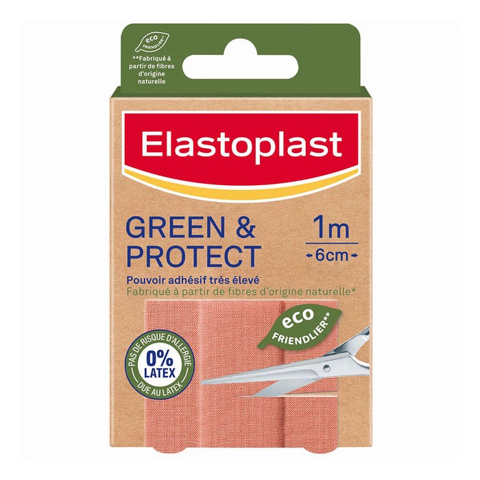 Bandas de corte 10x6 cm Green & Protect 0% Latex Elastoplast