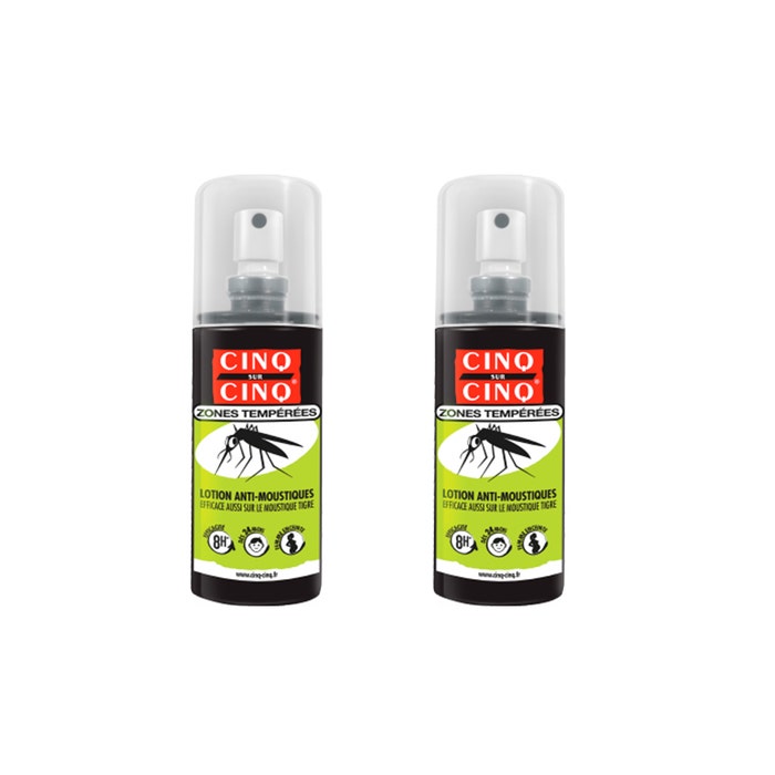 Spray repelente de mosquitos para zonas templadas 2x100ml Cinq Sur Cinq