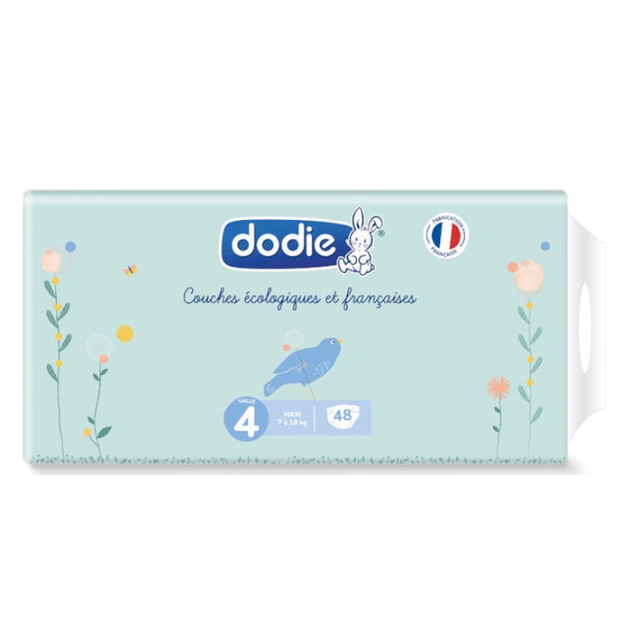 Dodie Pañales ecológicos franceses Talla 4 Taille 4 x48