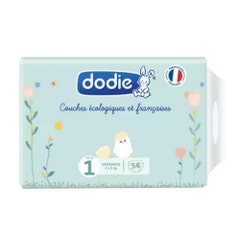 Dodie Pañales ecológicos franceses Talla 1 Taille 1 x56