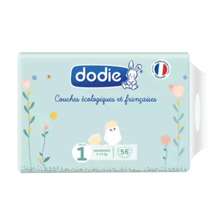 Pañales ecológicos franceses Talla 1 x56 Taille 1 Dodie