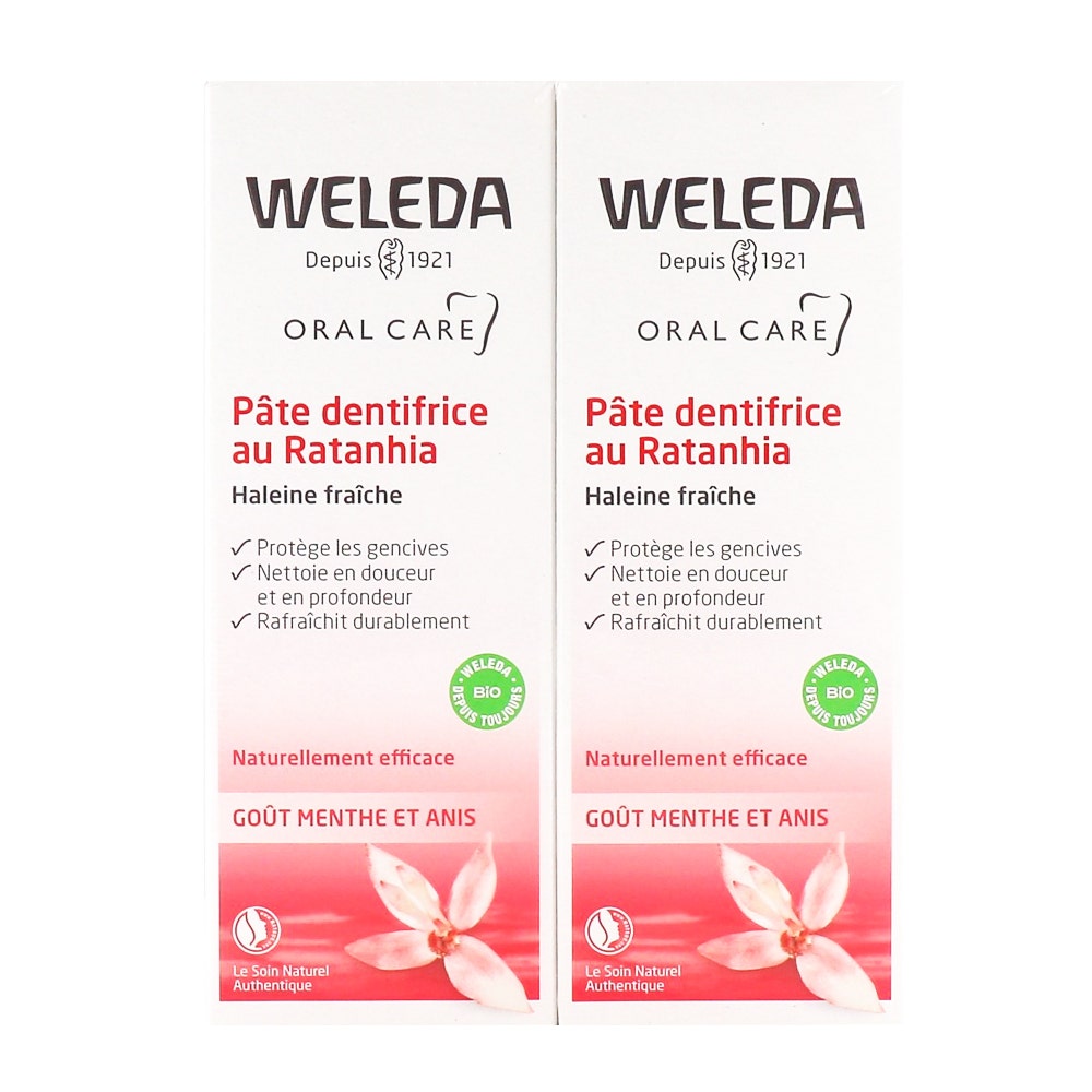 Weleda Pasta de dientes ratania 2x75ml