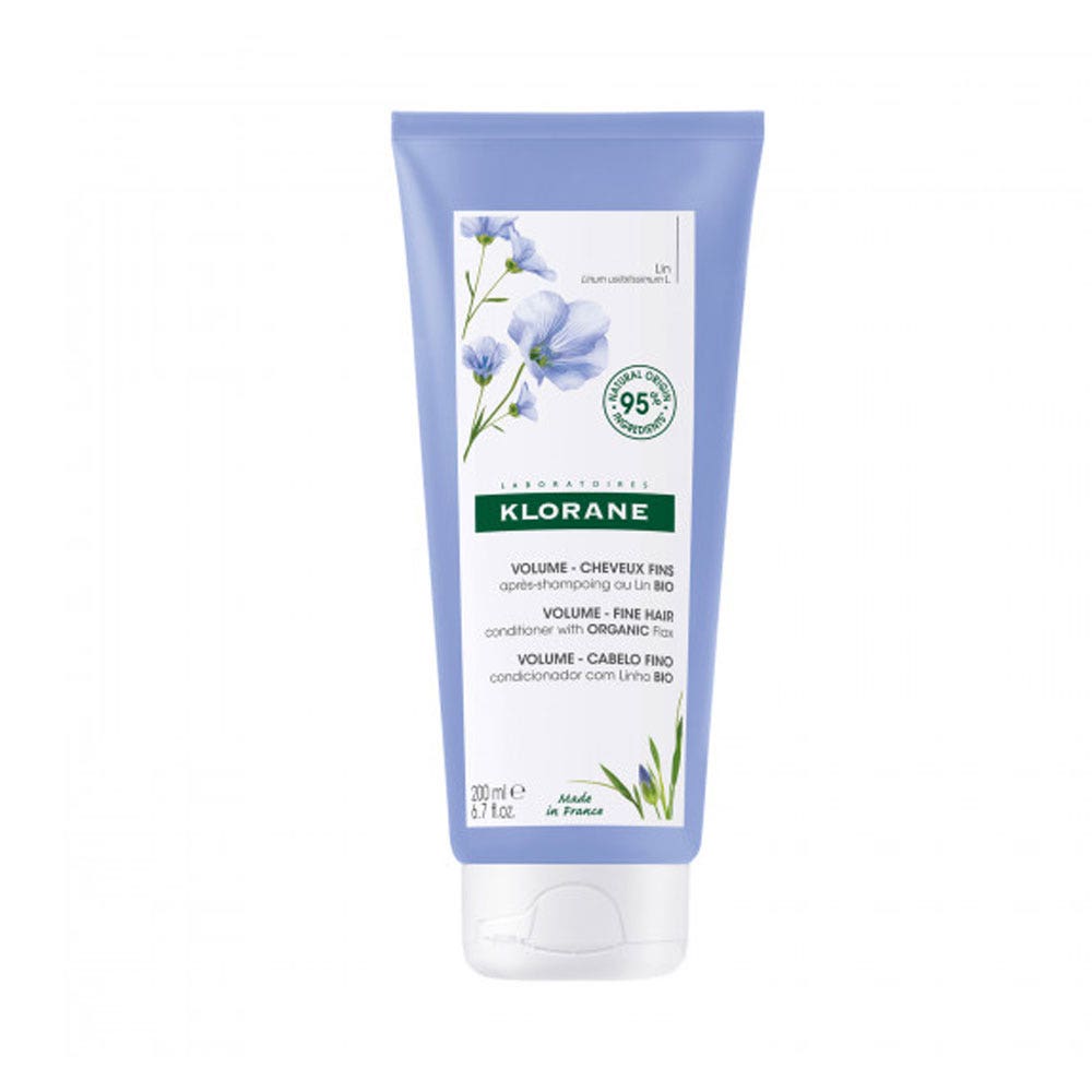 Klorane Lino Acondicionador de volumen para cabello fino Bio 200 ml