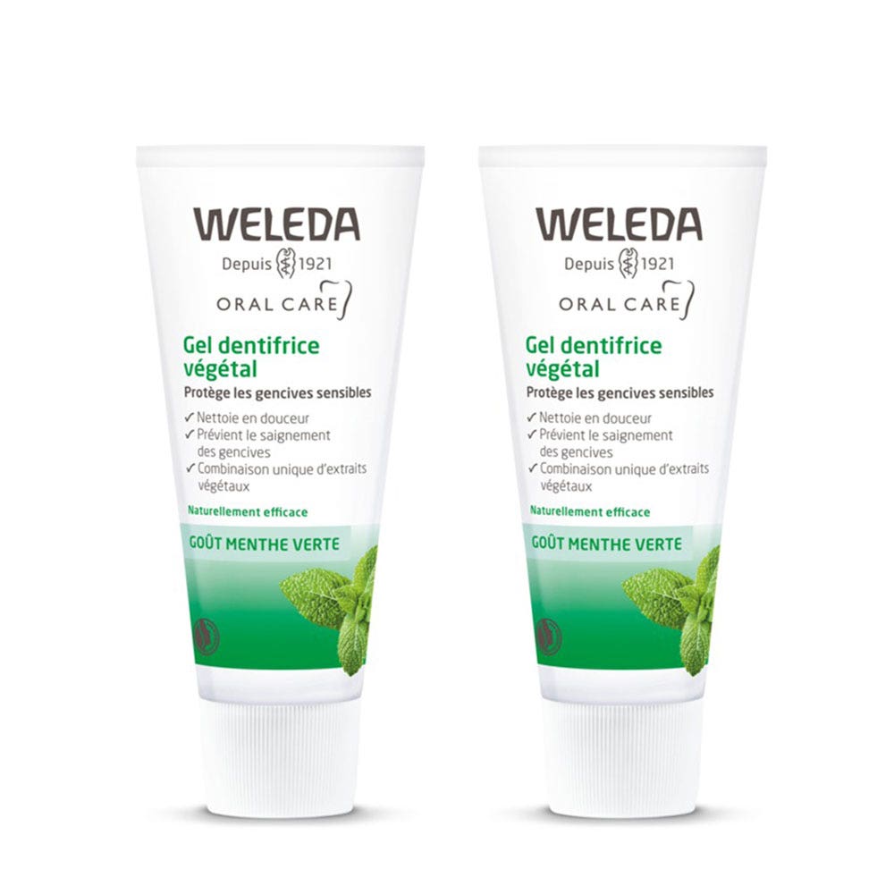 Weleda Gel dentífrico vegetal sabor venta verde 2x75ml