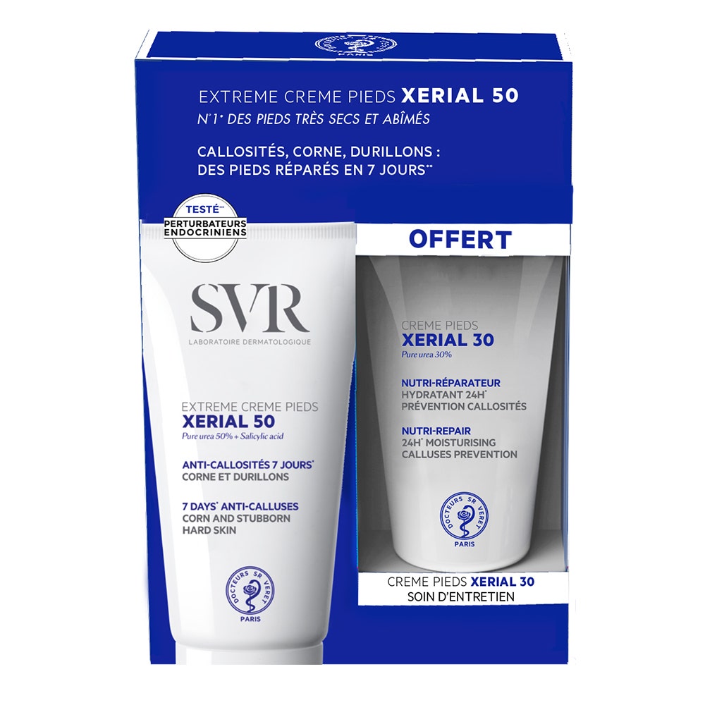Svr Xerial Cofre Extreme Crema De Pies 50 + Crema De Pies 30 Gratis 30 Offert 50ml