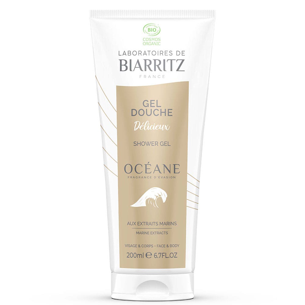 Laboratoires De Biarritz Océane Gel de ducha Délicieux Bio Piel suave y perfumada 200ml