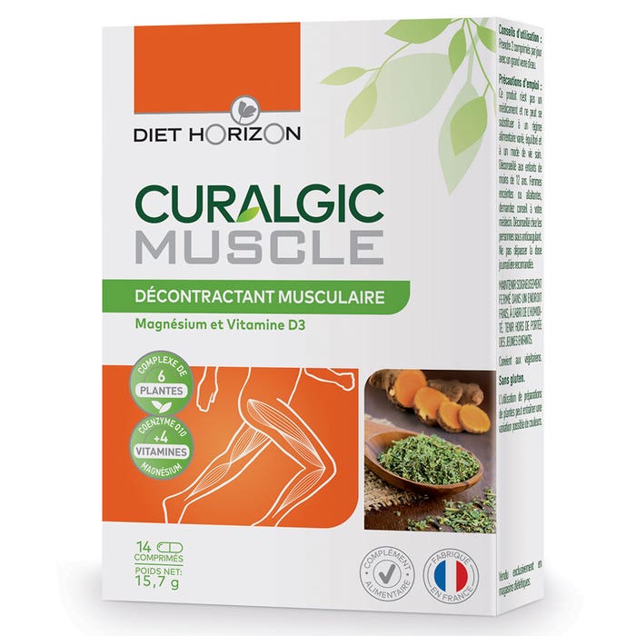 Curalgic Muscle 14 comprimidos Décontractant musculaire Diet Horizon