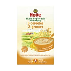 Holle Pural Gachas ecológicas de 3 cereales A partir de 6 meses 250g