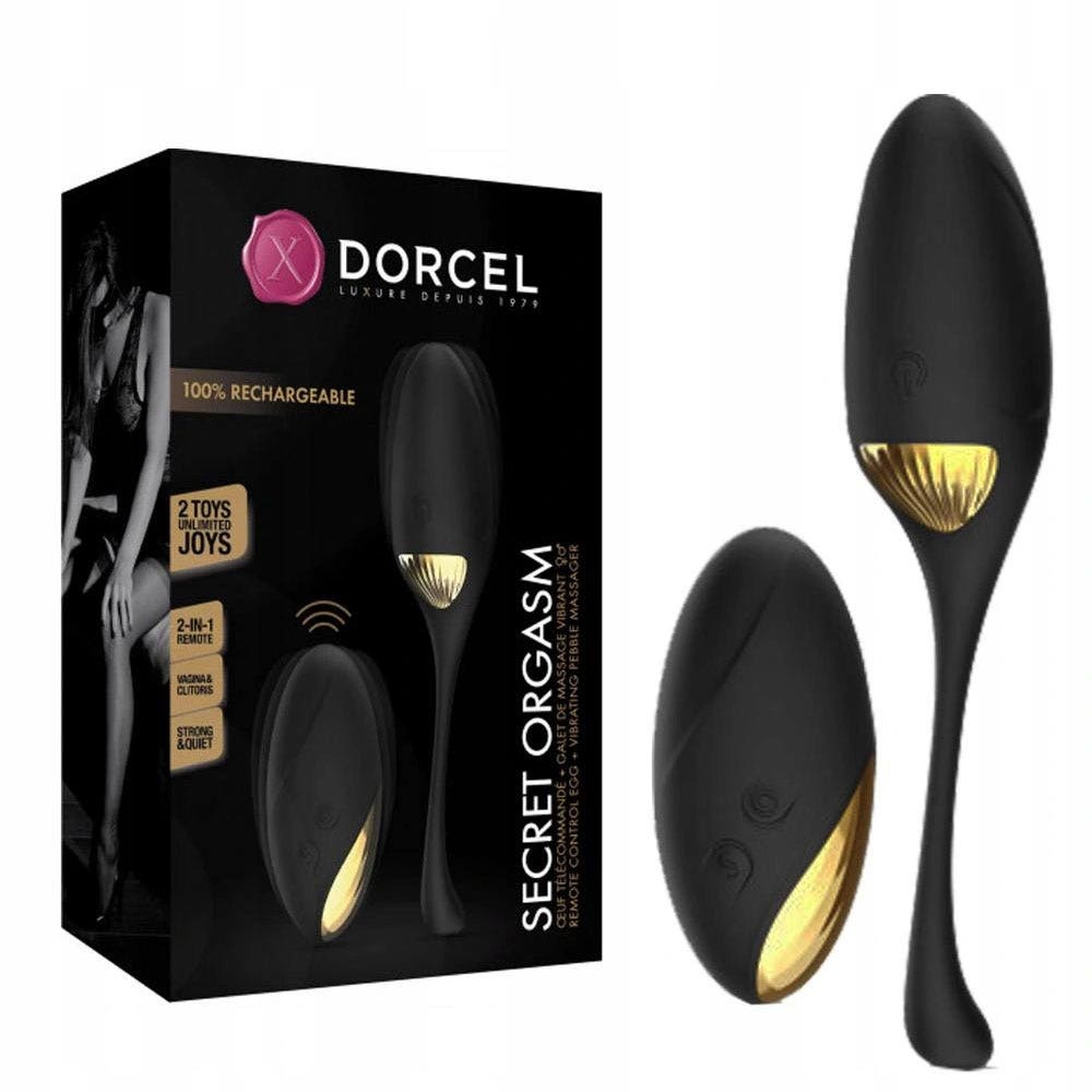 Marc Dorcel Huevo vibrador negro y oro Secret orgasm