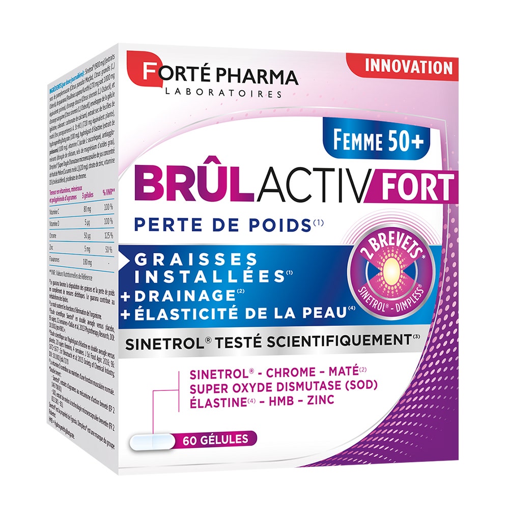 Forté Pharma BrulActiv Fort Quemagrasa mujer 50 años+ 60 cápsulas