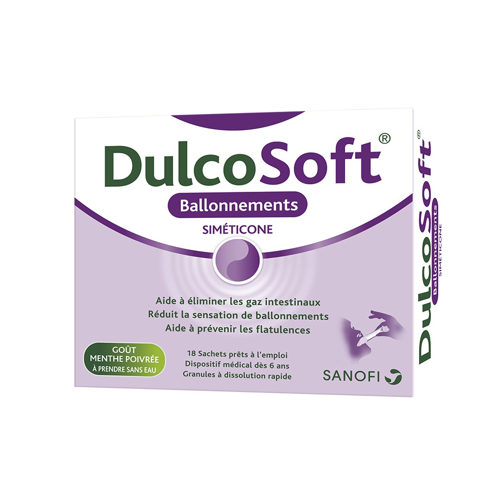 Dulcosoft Hinchazón Sabor a menta 18 bolsas