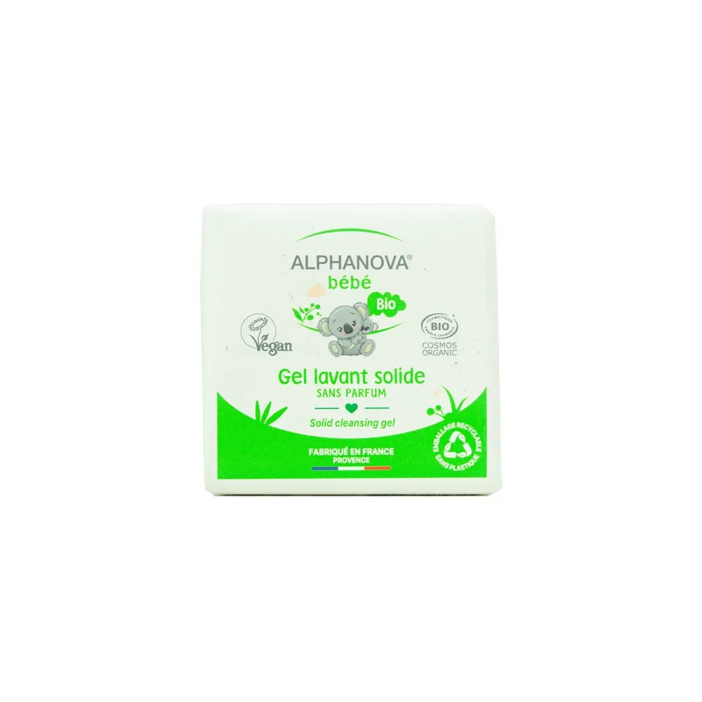 Alphanova Sólido Gel limpiador sólido Bio 100g