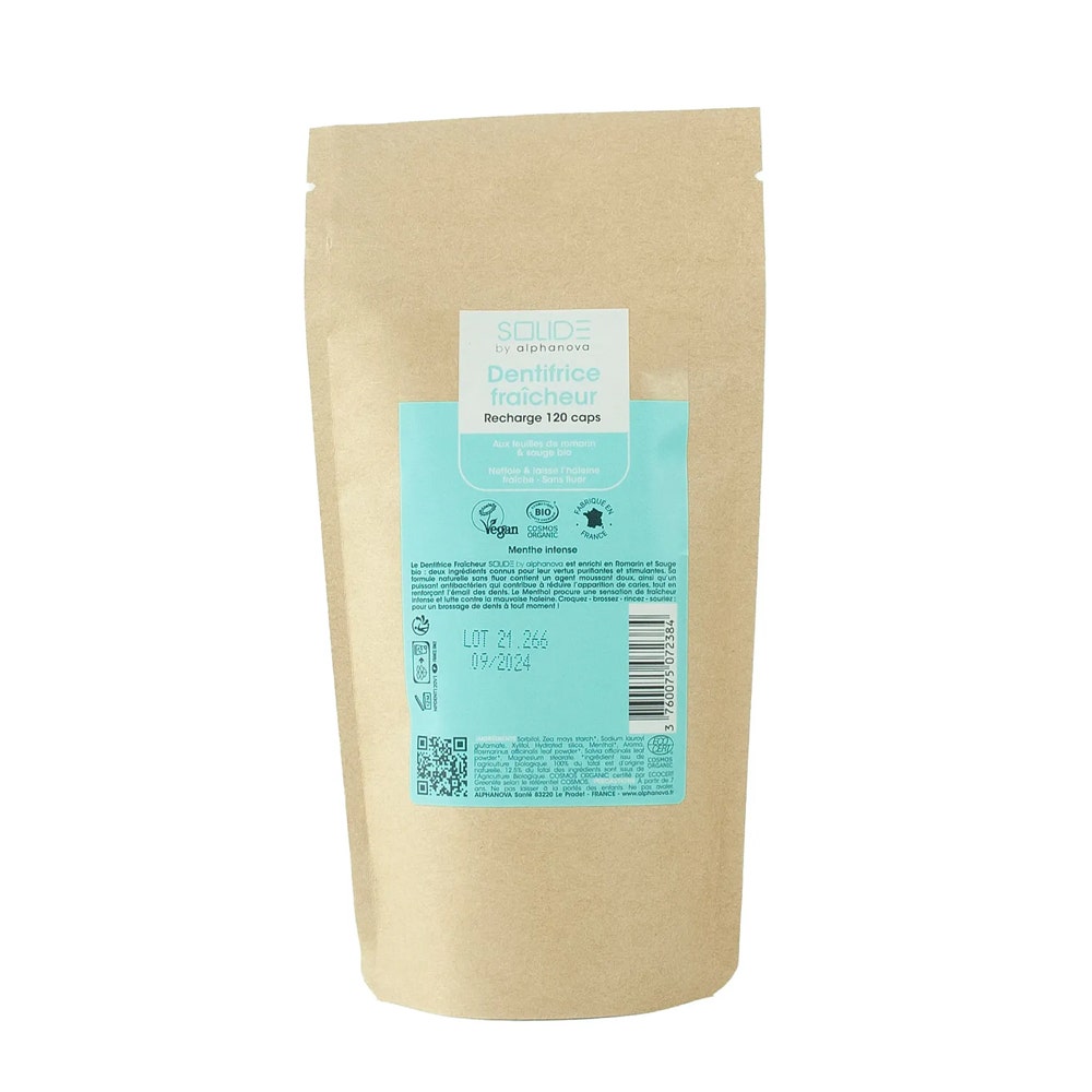 Alphanova Recambio de pasta dentífrica masticable x120