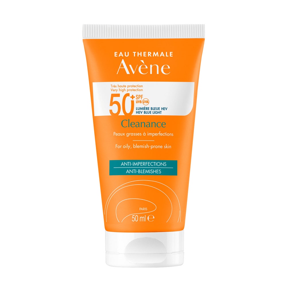 Avène Cleanance Crema SPF50+ UVB UVA luz azul pieles grasas y con imperfecciones 50ml