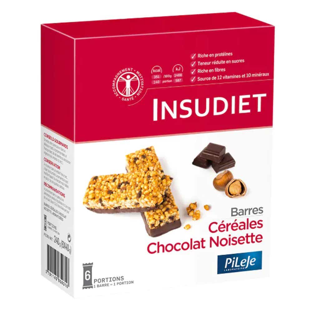 Insudiet Insudiet Barrita de cereales Chocolate Avellana x6