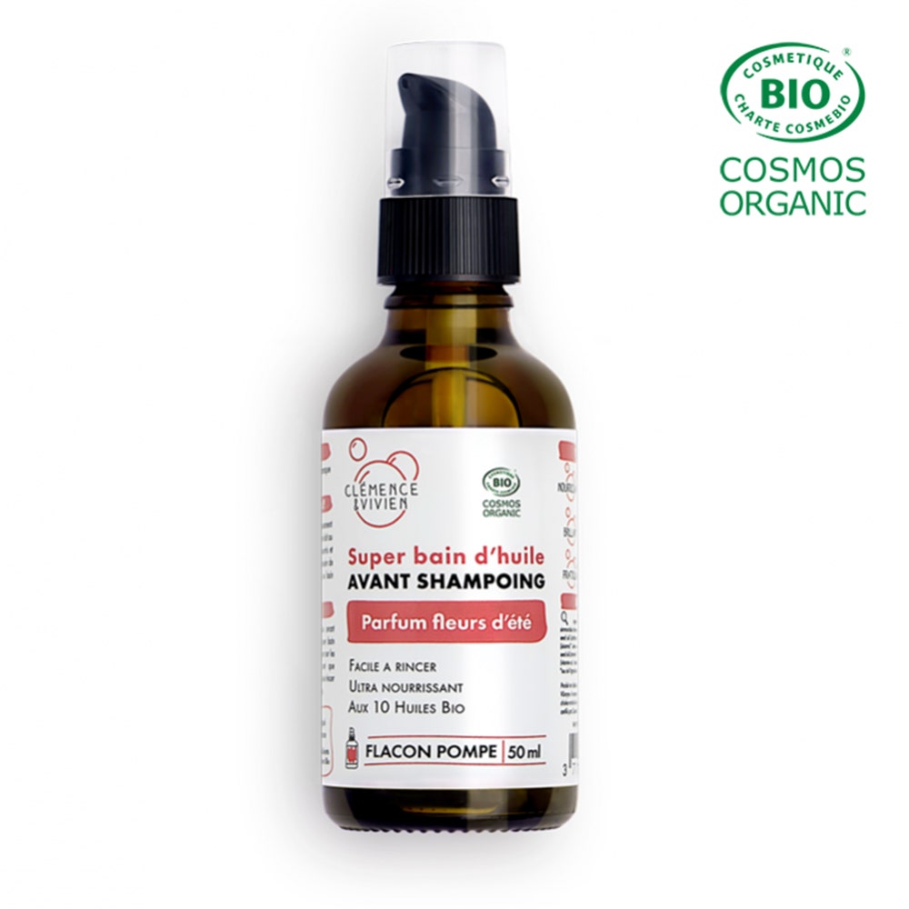 Clemence&Vivien Super baño de aceite pre champú fragancia de flores de verano 50 ml
