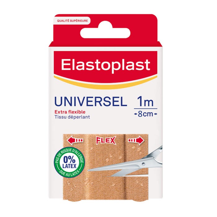 Universel Tissu - Bandas de corte 10 X 8cm Universel 0% Latex Elastoplast