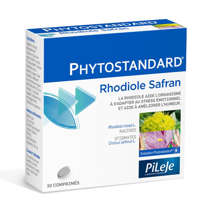 Phytostandard Rodiola y Azafrán 30 comprimidos Phytostandard Pileje