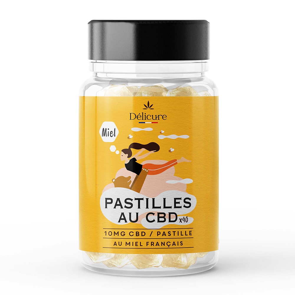 Delicure CBD CBD Pastillas 10mg Miel Francés x40 Caramelos
