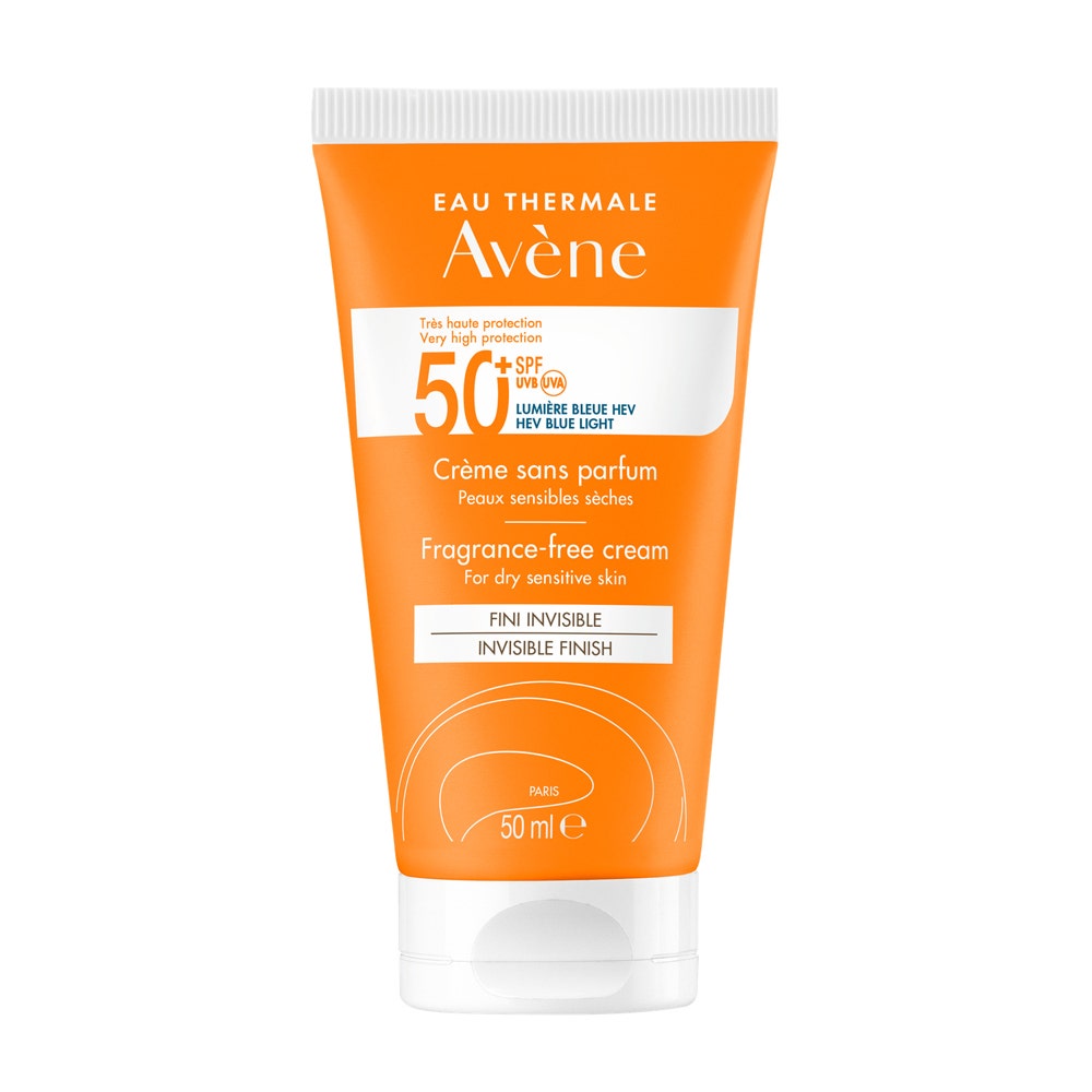 Avène Solar Crema SPF50+ sin perfume piel sensible seca 50 ml