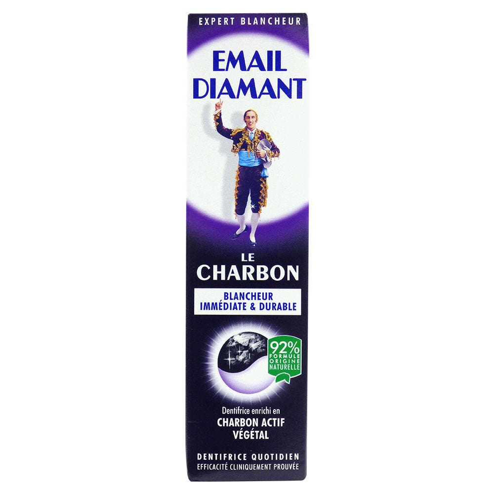 Email Diamant Pasta dentífrica de carbón vegetal 75 ml