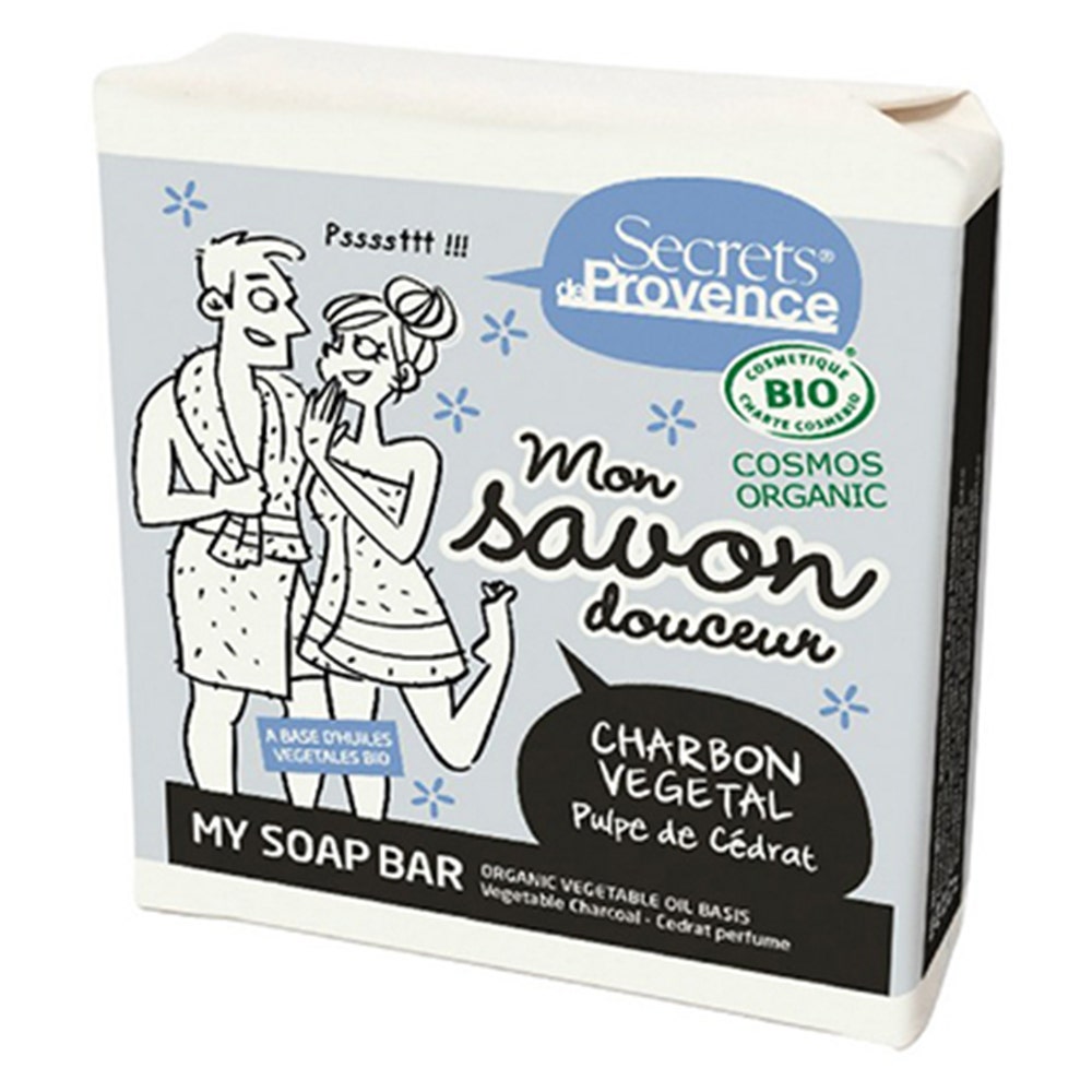 Secrets de Provence Jabón de carbón vegetal con aroma de Cédrat 100g