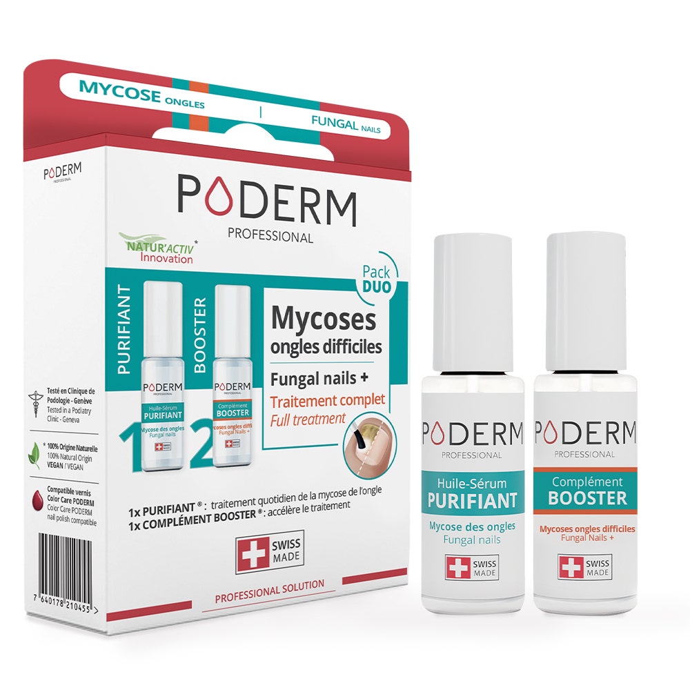 Poderm Duo pack para infecciones fúngicas y uñas difíciles 2x8 ml