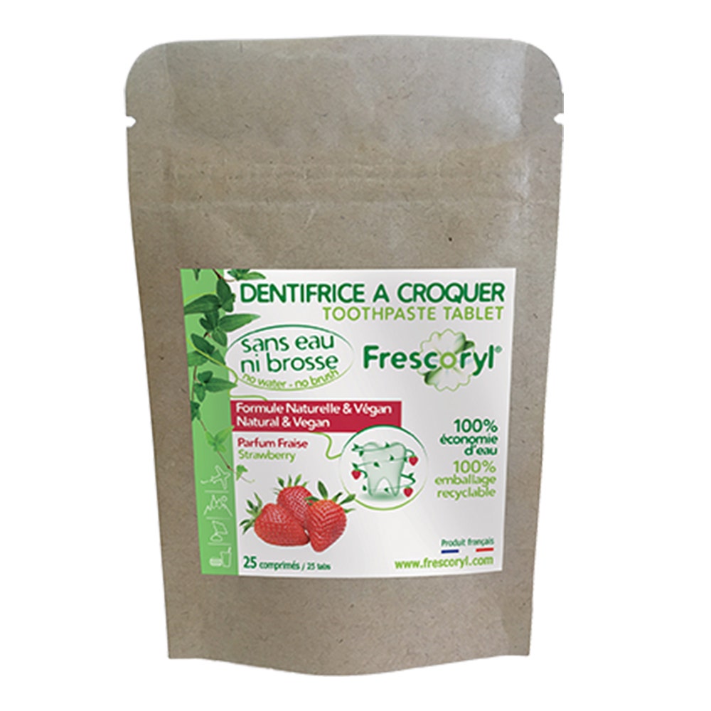 Frescoryl Pasta de dientes masticable Aroma de fresa 25 comprimidos