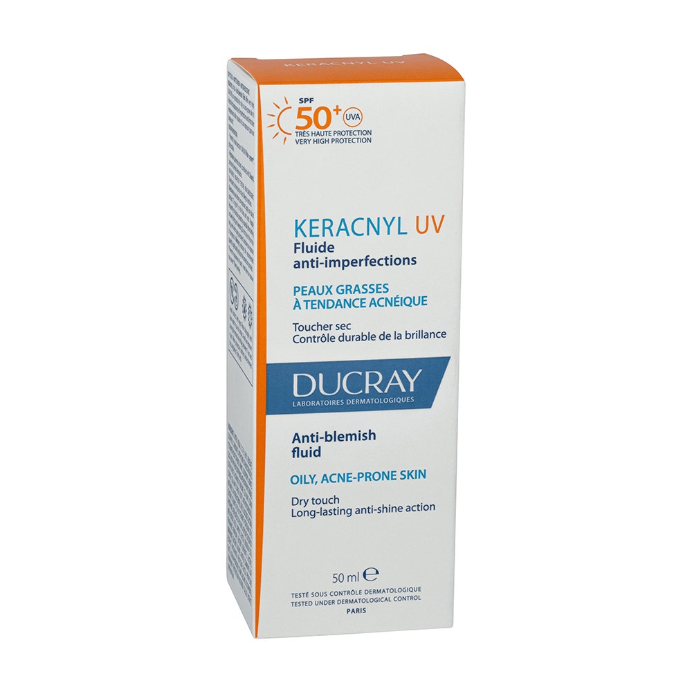 Ducray Keracnyl Fluido antimanchas SPF50+ Peaux grasses à tendance acnéique 50ml