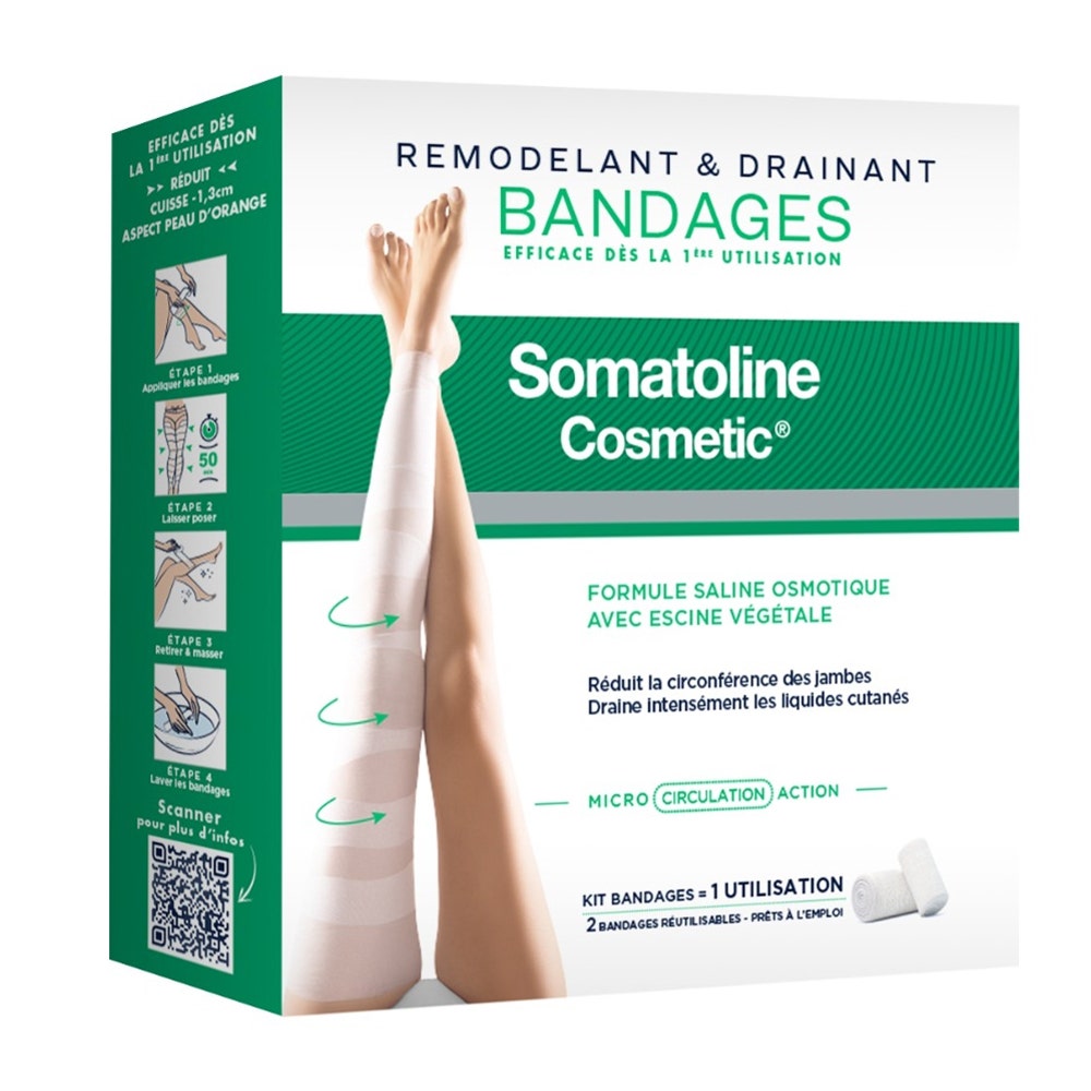 Somatoline Vendas reductoras y drenantes x2
