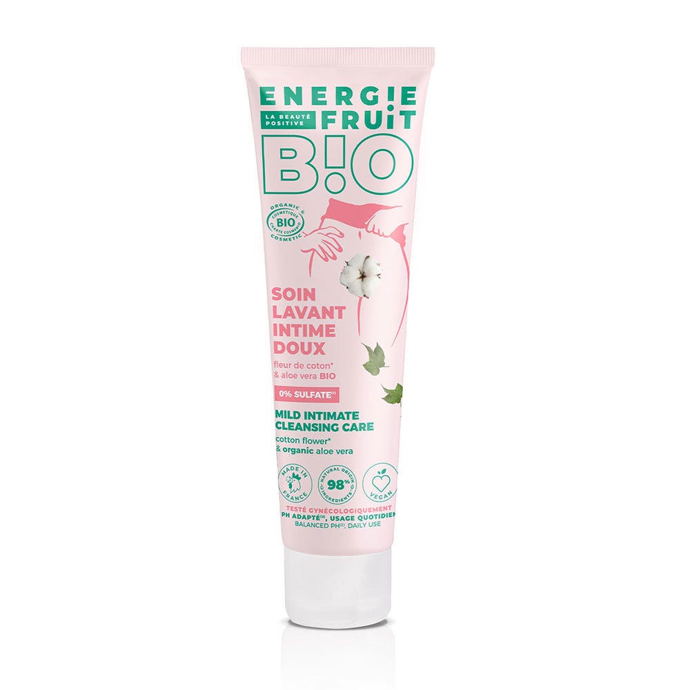 Energie Fruit Cuidado de Limpieza Íntima con Flor de Algodón Ecológico Certificado y Aloe Vera 150 ml