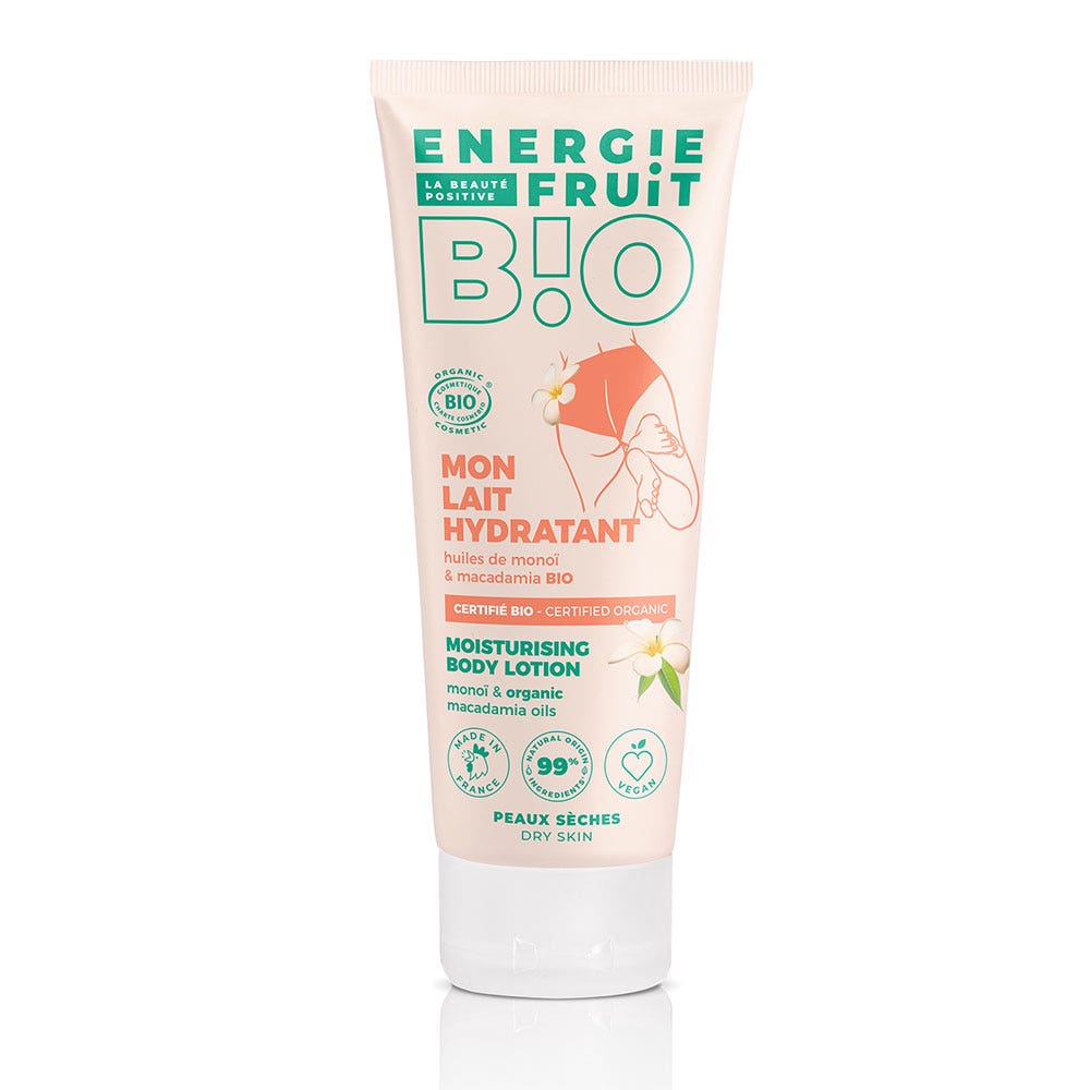 Energie Fruit Leche corporal certificada bio aceites de monoi y macadamia 200 ml