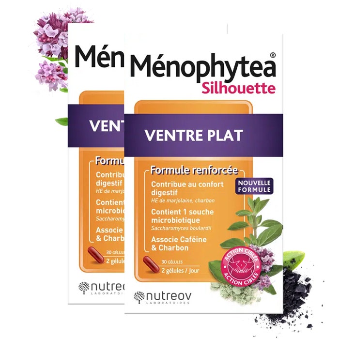 Vientres planos 2x30 comprimidos Menophytea silhouette Ménophytea
