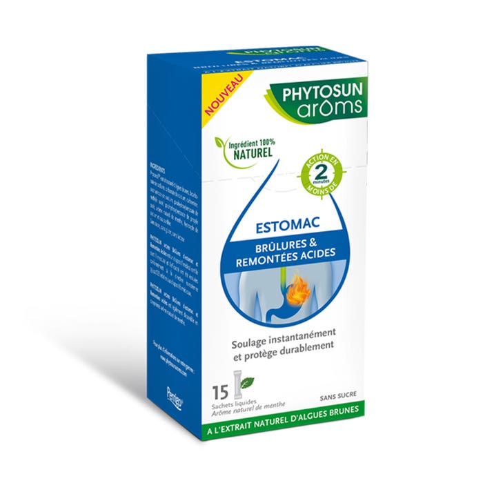 Phytosun Aroms Acidez estomacal y reflujo ácido Sabor a menta natural x15 bolsas