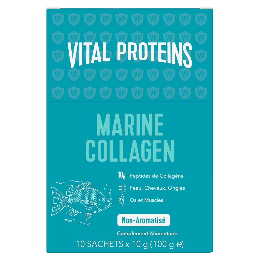 Vital Proteins Colágeno marino Piel, cabello, uñas, estructura ósea 10 barritas de 10 g
