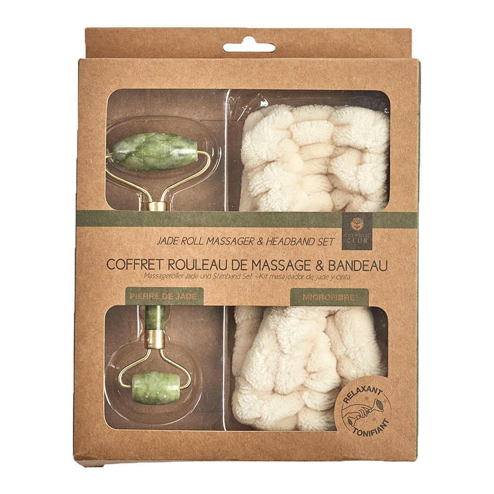 Le Comptoir Des Tendances Set masajeador Piedra de jade y banda de maquillaje
