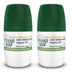Etiaxil Desodorante Roll-on Antitranspirante Té Verde Ecológico 48H 2x50ml