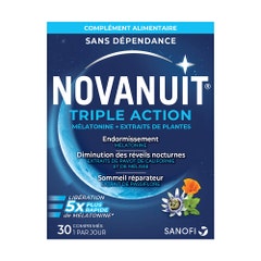 Novanuit Triple Acción Sueño 30 Comprimidos