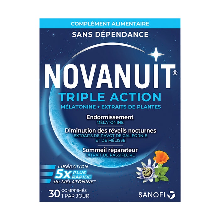 Triple Acción Sueño 30 Comprimidos Novanuit