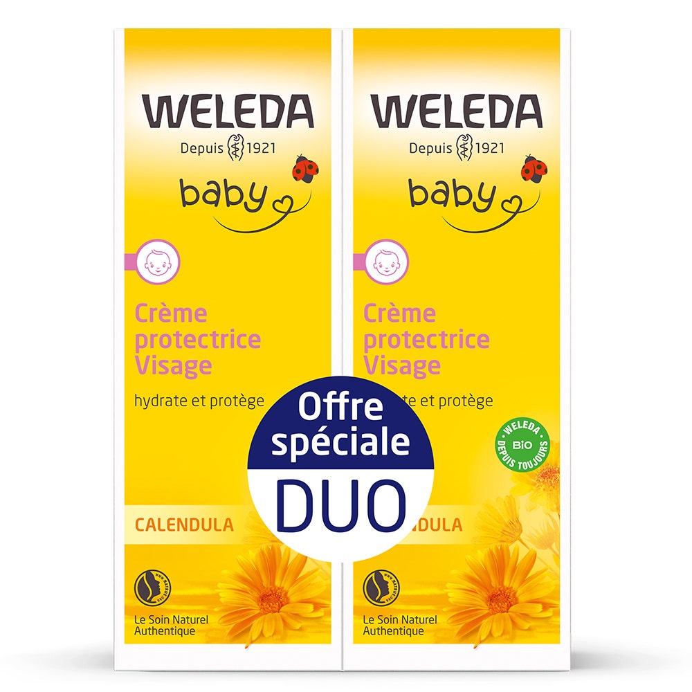 Weleda Crema facial protectora Duo Caléndula 2x50ml