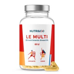 NUTRI&CO Multi 25 Nutri bioactivos Immunea si antioxidantii 60 cápsulas