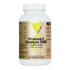Vit'All+ Complejo de vitamina C 1000 + bioflavonoides Bioflavonoïdes 100 comprimidos rompibles