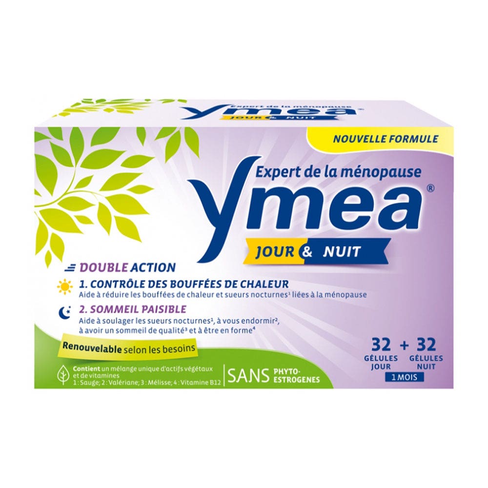 Ymea Menopausia Día&amp;Noche 2x32 cápsulas