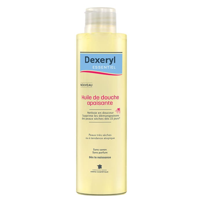 Dexeryl Aceite de ducha calmante para una limpieza Suavidad Piel muy seca o con tendencia a la atopía 200 ml