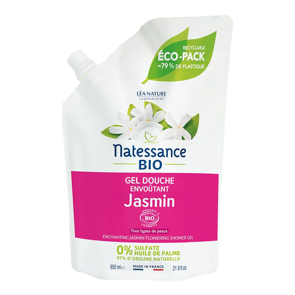 Natessance Gel ducha Jazmín bio Todo tipo de pieles 650 ml