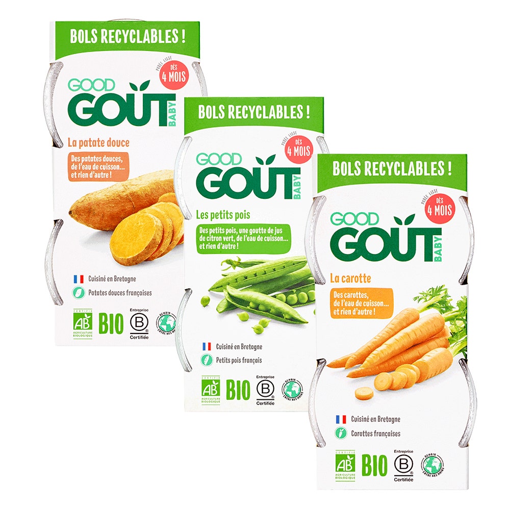 Good Gout Puré de verduras ecológicas a partir de 4 meses 2x120g